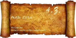 Auth Zita névjegykártya